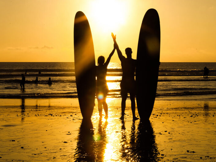 sunset surf retreat men women couples indonesia