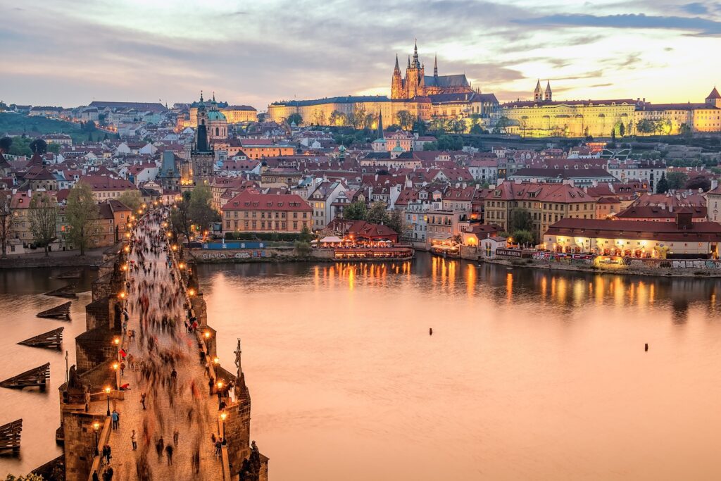 view of Prague from the solo travel Europe blog 